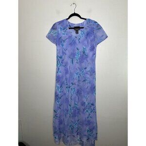 Positive Attitude Purple Floral Maxi Dress